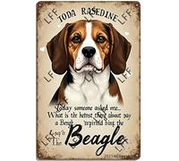 Wall Decor Tin Sign Beagle Dog Today Someone Asked Me, What Is The Hardest Thing, About Having A Beagle Metal Tin Poster For Living Room Decor Home Decor Office Decor Farmhouse Decor Church 8X12 Inch