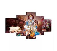 Wall Decoration Design Wall Picture 5 Pieces Premium Poster Stylish Set with Matching Pictures as Living Room Decorative Picture Frame Canvas Picture 5-Piece Wall Picture The Last Supper of Jesus