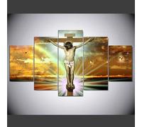 Wall Decoration Design Wall Picture 5 Pieces Premium Poster Stylish Set with Matching Pictures as Living Room Decorative Picture Frame Canvas Picture 5-Piece Wall Picture The Last Supper of Jesus
