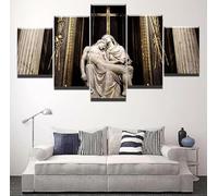 Wall Decoration Design Wall Picture 5 Pieces Premium Poster Stylish Set with Matching Pictures as Living Room Decorative Picture Frame Canvas Picture 5-Piece Wall Picture The Last Supper of Jesus