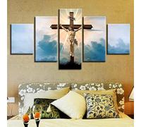 Wall Decoration Design Wall Picture 5 Pieces Premium Poster Stylish Set with Matching Pictures as Living Room Decorative Picture Frame Canvas Picture 5-Piece Wall Picture The Last Supper of Jesus