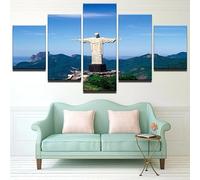 Wall Decoration Design Wall Picture 5 Pieces Premium Poster Stylish Set with Matching Pictures as Living Room Decorative Picture Frame Canvas Picture 5-Piece Wall Picture The Last Supper of Jesus