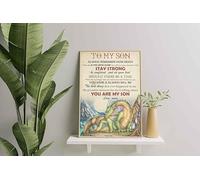Wall Decoration, Home Decor, Decoration Room Dragon Dad To My Son Always Remember How Much I Love You As You Grow Older