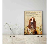 Wall Decoration, Home Decor, Decoration Room Enjoy the little thing_s in life, they were the big thing_s Basset Hound Dog