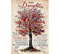 Wall Decoration, Home Decor, Decoration Room to My Daughter Vertical Always Remember How Much I Love You As You Grow Older Best Dad MH2209