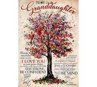 Wall Decoration, Home Decor, Decoration Room to My Granddaughter Vertical Always Remember How Much I Love You As You Grow Older Best grandmom MH2209