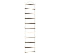 Wall Decoration Ladder Shape Made of Natural Wood 50 x 200 cm with 11 Branches and Hemp Ropes, Rustic Charm for Living Room, Window, Door, Versatile Season and Holiday Decoration