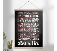 Wall decoration Motivational Posters Wall Decorations Nobody Cares Let's Go Gym Poster Decor Inspirational Canvas Posters Wall Art Motivational Quotes Canvas Print Positive Office Home Decor Gift