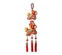 Wall Decoration, with Bell Pendant, Embroidery 2026 Decorations for Chinese New Year, for Wealth, Success, Spring Festival, Living Room, Bedroom, Door, Wall Celebration