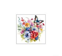 Wall decoration with butterfly and floral motifs, self and waterproof, for decorating bathrooms, kitchens, and living spaces with PVC material (A)