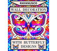 WALL DECORATION WITH BUTTERFLY DESIGNS: 140 paper cutouts in the shape of butterflies, for presentation, embellishment, and interior design