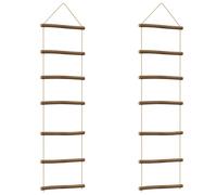 Wall Decorations Ladder-Shaped Decor Wall Ornament 2 pcs Natural Branch vidaXL