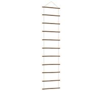 vidaxl natural branch ladder wall decor 50x200 cm - ic wooden hanging wall decoration with 11 branches and durable hemp ropes for living room/bedroom/home decor