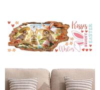 Wall Decorations - Removable Wallpaper Rabbit Design | Removable Decals Design Perforated Pattern - Bathroom Bedroom School Kindergarten Playroom Decor