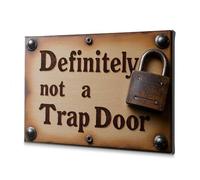 Wall Decorations Unlocking The Mystery: Definitely Not A Trap Door Canvas Decorative Picture Decorative Plates Easter Wall Decor(30x40cm)