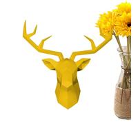 Wall Deer Art - Resin Sculpture Ornament, DIYs Assembles Statue | Home Decorative Hanging, Living Room Study Corridor Dining Room Accent, Elegant Wall Display For House Offices Interior