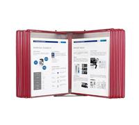 Wall & Desktop Flip File Organizer - Metal Reference Display with 20 Letter-Size Pockets, Space-Saving Color Caddy