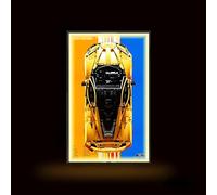 Wall Display Board for L-e*g-o 42172 for Mc-Laren P1 - Decorative Wall Mount Panel for Le*go-a Technic Car Model - Gift for Le-go-a Fans (Board Only, No Model) (C,Light)
