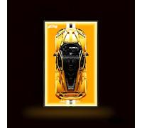 Wall Display Board for L-e*g-o Technic for Mc-Laren P1 42172 (1:8 Scale) - Compatible Wall Mount for L-e*g-o Supercar - Gift for L-e*g-o Car Fans - 80x50cm (Board Only) (C,Light)
