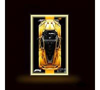 Wall Display Board for L-e*g-o Technic for Mc-Laren P1 42172 (1:8 Scale) - Compatible Wall Mount for L-e*g-o Supercar - Gift for L-e*g-o Car Fans - 80x50cm (Board Only) (A,Light)