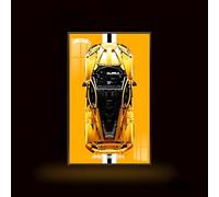 Wall Display Board for L-e*g-o Technic for Mc-Laren P1 42172 (1:8 Scale) - Compatible Wall Mount for L-e*g-o Supercar - Gift for L-e*g-o Car Fans - 80x50cm (Board Only) (C,Basic)