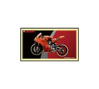 Wall Display Board for Le-go-a 42130 Technic for BM*W M 1000 RR - Compatible Wall Mount Panel for Motorcycle Model Kit - Gift for L-e*g-o Technic Fans (Board Only) (B,Light)