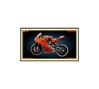 Wall Display Board for Le-go-a 42130 Technic for BM*W M 1000 RR - Compatible Wall Mount Panel for Motorcycle Model Kit - Gift for L-e*g-o Technic Fans (Board Only) (A,Light)