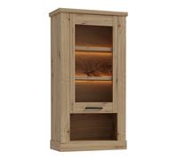 Wall Display Cabinet - Glass Door, Adjustable Shelves, Modern Storage