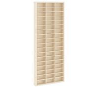 Wall Display Case Beige 30x4.5x75cm Engineered Wood Slim Floating Shelf for Home