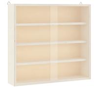 vidaXL Wooden Collector's Display Case with Doors 40x8.5x37cm