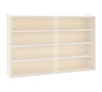 vidaXL Wooden Collector's Display Case with Doors 60x8.5x37cm