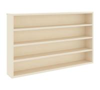 Wall Display Case Beige 60x8.5x37cm Engineered Wood 3-Shelf Wall-Mounted Indoor