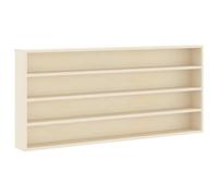 Wall Display Case Beige 80x8.5x36 cm Engineered Wood 3-Shelf Wall-Mounted SlimX