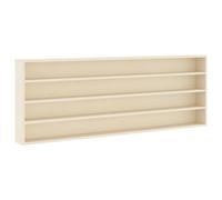 Wall Display Case Beige Engineered Wood 100x8.5x36cm 3-Shelf Wall-Mounted Modern