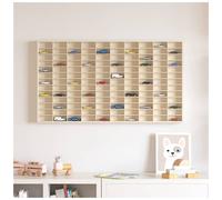 Wall Display Cabinet with 80 Compartments Display Case Display Shelf vidaXL