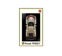 Wall Display Frame Compatible with for L-E*G-O 42096 Por*sche 911 RSR - Wall-Mounted Showcase for Technic Race Car Model, Gift Idea for Adults and Car Fans (Model Not Included) (A,Light)