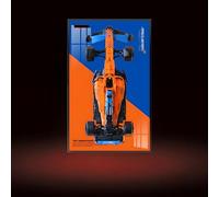 Wall Display Frame Compatible with for L-E*G-O 42141 F1 Car - 80×50cm Wall-Mounted Showcase for Technic Mc-Laren For-mula Model, for Racing Fans (Model Not Included) (A,Basic)