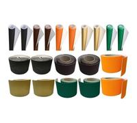 Wall Display Pack - Display Poster Paper, Corrugated Border Roll for School Classroom Decorations, Party Decoration (Black, Chocolate, Orange, Gold & Emerald Green)