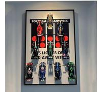Wall Display Photo Frame Wall Plate Compatible with Lego 77242 77243-77251 F1 Series Cars,for Collecting and Protecting,23.6 x 31.5 inches (Model not Included)