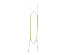Wall Display Plate Holder Adjustable Spring Hook Wire Hanger Invisible from Front for Holding Round or Square Plates (16inch)
