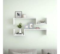 Wall Display Shelf Floating Rack Hanging Shelf Engineered Wood 2 pcs vidaXL