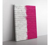 Wall Divided In Abstract Modern Canvas Wall Art Print Ready to Hang, Framed Picture for Living Room Bedroom Home Office Décor, 76x50 cm (30x20 Inch)