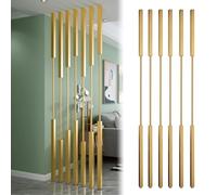 Wall Divider - Pack of 5/8/10 Ceiling to Floor Metal Slats Decorative Column Temporary Room Divider for Office Home 295cm/11ft - Enhance Privacy & Aesthetics