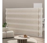 Wall Dividers Modern,v Paper Room Divider, Folding Privacy Screens, Indoor Partition Wall, Retractable Creative Screen Partition, for Home/Office/Clothing Store/Enterprise Office(320x43x160cm/126x16.9