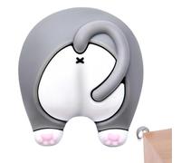 Wall Door Handle Stopper, Cartoon Door Handle Stoppers | 3X Bumper Glue Cute Cat Door Handle,Reading Noise Reduction Toilet Wall Cover