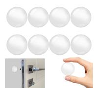 Wall Door Stop, Pack of 8 Transparent Rubber Buffers, Self-Adhesive, 50 mm, Elastic Buffers, Silicone Door Buffers, Door Handles, Wall Protection, Rubber Knobs, Stop Buffer Door for Wooden