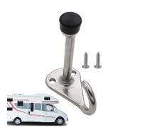 Wall Door Stop - Silent Stainless Steel Heavy Duty | Rubber Door Stop Hook Shock Absorbing - For Bathroom, Hotel Room, Apartment, Bedroom, Camping-Ca