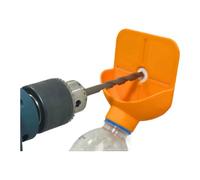 Wall Drilling Dust Collector Box for Power Drills - Non-Slip, Large-Capacity 10.2 x 8.5 x 4.1 cm (4.0" x 3.3" x 1.6") Plastic Debris Catcher Compat(Orange)