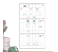 Wall Dry Erase Calendar - 200g Unlimited Dates Wall Planner With To-Do List & Notes Area, 24x36 Inch Reusable Whiteboard | For Home Goal Setting Project Management Student Classroom Office Organizati
