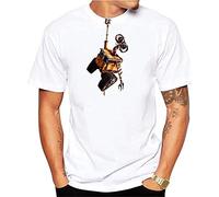 Wall E eve Robot Couple Cartoon t Shirts for Men UK Homme Black XXL